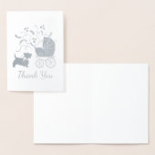 Scotty Dog Baby Shower Puppy Scottish Terrier Gray Folienkarte (Anzeige)