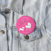 Scotty Dog Baby Shower Scottish Terrier Pink Button (Beispiel)