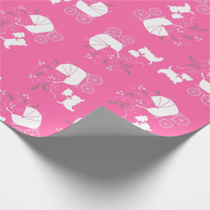 Scotty Dog Baby Shower Scottish Terrier Pink Geschenkpapier