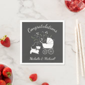 Scotty Dog Baby Shower Serviette (Beispiel)