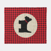 Scotty Dog Fleece Blanket (Vorderseite (Horizontal))