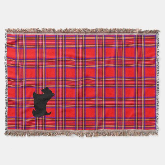 Scotty Dog Kariert Scottish Terrier Blanket Gesche Decke (Vorderseite)