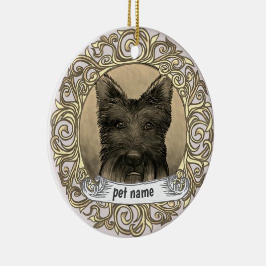 Scotty Dog Love Memory Ornament (Rechts)