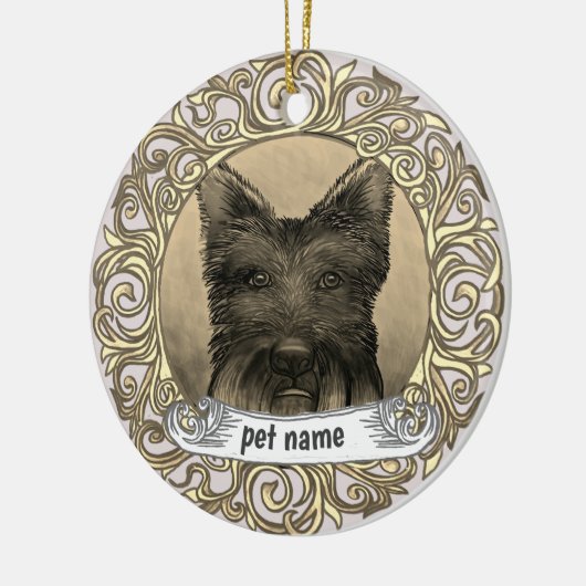Scotty Dog Love Memory Ornament (Links)