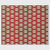 Scotty Dog Scottish Terrier Christmas Retro Geschenkpapier (Flach)