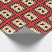 Scotty Dog Scottish Terrier Christmas Retro Geschenkpapier (Ecke)