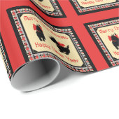 Scotty Dog Scottish Terrier Christmas Retro Geschenkpapier (Rolleneckpunkt)