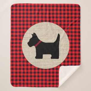 Scotty Dog Sherpa Blanket Sherpadecke
