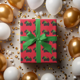 Scotty Dog und Tartan Frohe Weihnachten Geschenkpapier