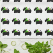 Scotty Dog und Tartan Frohe Weihnachten Geschirrtuch