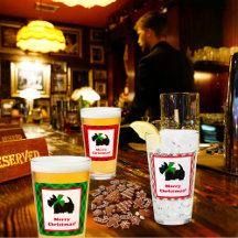 Scotty Dog und Tartan Frohe Weihnachten