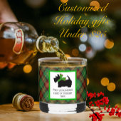 Scotty Dog und Tartan Frohe Weihnachten Whiskyglas