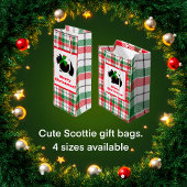 Scotty Hund Green Red White Kariert Karo Golfhandtuch