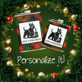 Scotty Hund Personalisiert Green Red Kariert Tarta Golfhandtuch