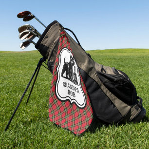 Scotty Hund Personalisiert Green Red Kariert Tarta Golfhandtuch