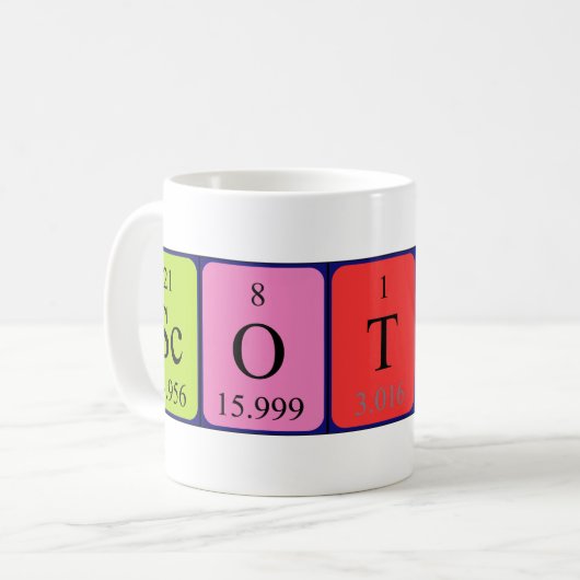 Scotty Periodenname Tasse (Vorderseite Links)