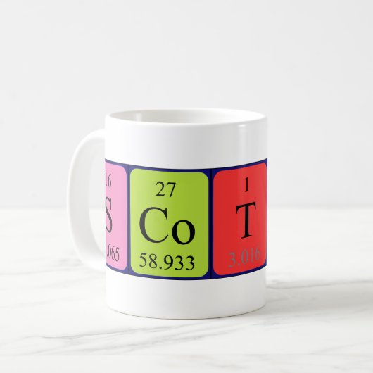 Scotty Periodenname Tasse (Vorderseite Links)