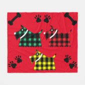 Scotty Terrier Hunde Niedlich Funny Terriers Breed Fleecedecke (Vorderseite (Horizontal))