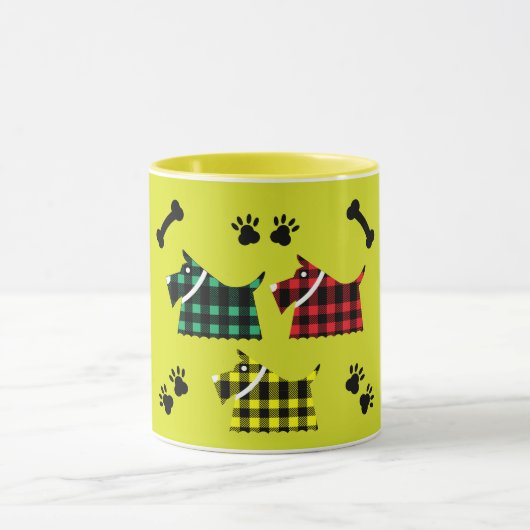 Scotty Terrier Hunde Niedlich Funny Terriers Breed Tasse (Zentrum)