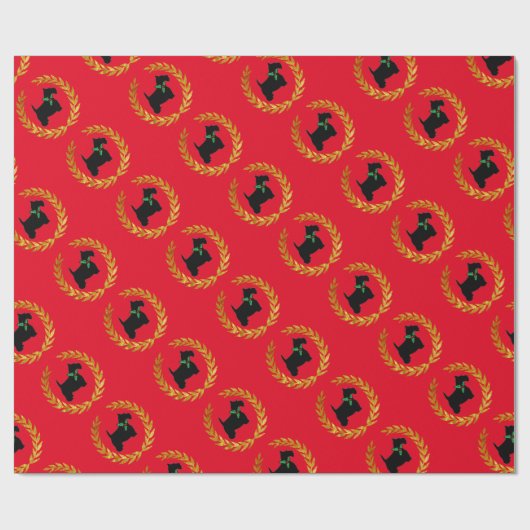 Scotty und GoldKranz Geschenkpapier (Flach)