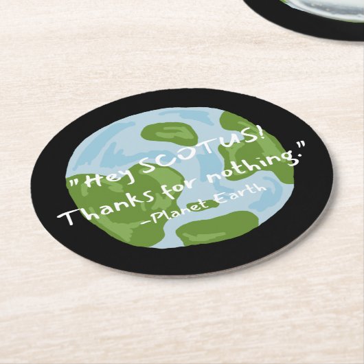 SCOTUS Danke für nichts Erdpreisangebot Runder Pappuntersetzer (Angewinkelt)