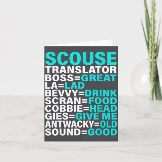 Scouse Accent Translator Funny Liverol Karte (Vorderseite)