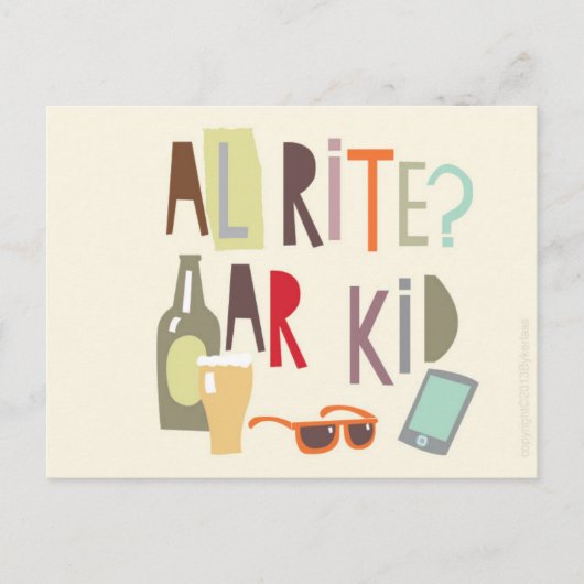 Scouse Card - Alrite Ar Kid Postkarte (Vorderseite)