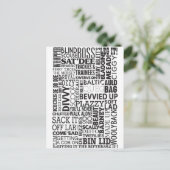 Scouse-Wörter und -Phrasen Postkarte (Stehend Vorderseite)