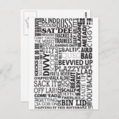 Scouse-Wörter und -Phrasen Postkarte (Vorne/Hinten)