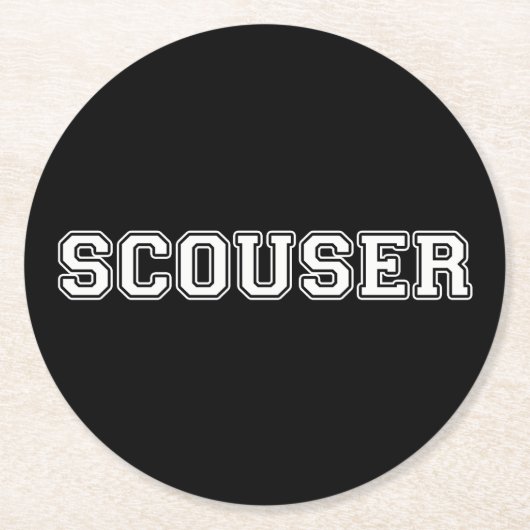 Scouser Runder Pappuntersetzer (Vorderseite)