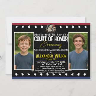 Scout Achievement Ceremony Invitation with Photos Einladung