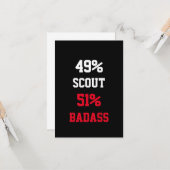 Scout Badass Karte (Vorderseite/Rückseite Beispiel)