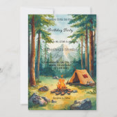 scout Camping party birthday invitation Einladung (Vorderseite)