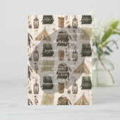 scout comping party invitations einladung (Stehend Vorderseite)