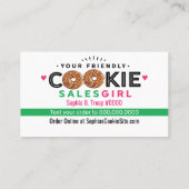 Scout Cookie Business Cards für Mädchen Visitenkarte (Rückseite)