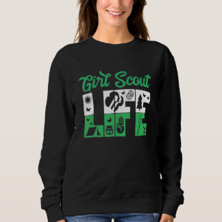 Scout Cookie Girl Life Troop Leader Momlife Women  Sweatshirt