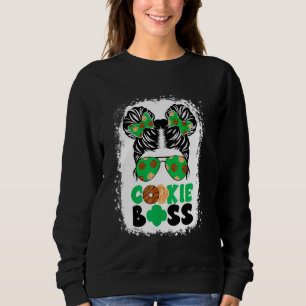 Scout Cookies Boss Messy Bun Cookies Mama Girls Ki Sweatshirt