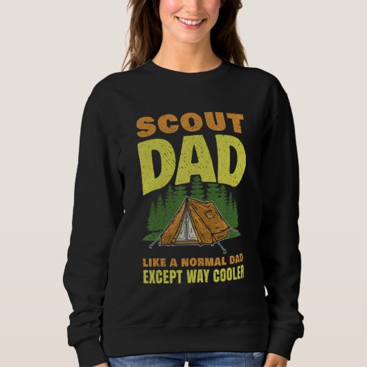 Scout Dad Life Scouting  Hiking Happy Camper Camp  Sweatshirt (Vorderseite)
