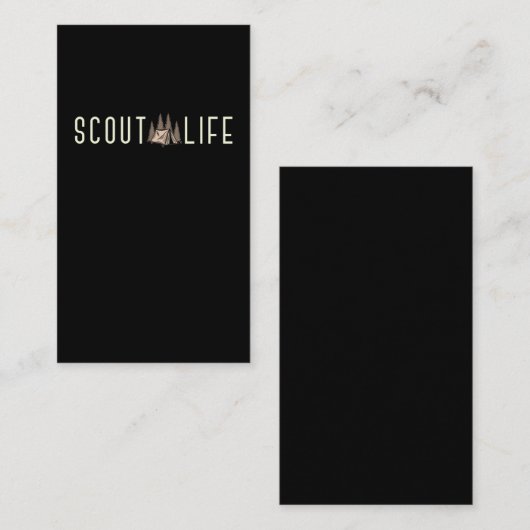 Scout Forest Mountain Camper Abenteuer Natur Visitenkarte (Vorne/Hinten)