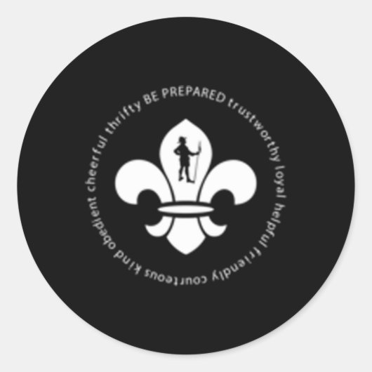 Scout-Gesetze Emblem für Pfadfinder und Runder Aufkleber (Vorderseite)