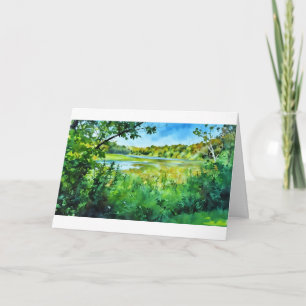 Scout Lake im Frühling, Greendale, WI Notizkarte   Karte