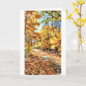 Scout Lake Park im Herbst Computer-Wasserfarbe Karte (Gelbe Blume)