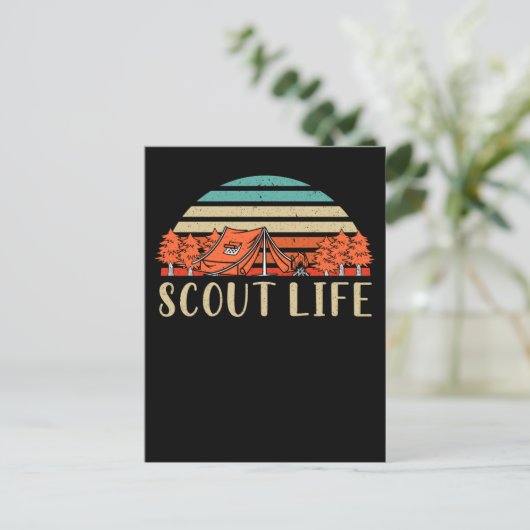 Scout Life Campfire Adventure Nature Lover Camper Postkarte (Stehend Vorderseite)