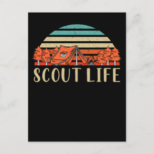 Scout Life Campfire Adventure Nature Lover Camper Postkarte