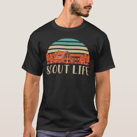 Scout Life Campfire Adventure Nature Lover Camper T-Shirt (Vorderseite)