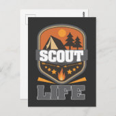 Scout Life Camping Pfadfinderführer Forest Adventu Postkarte (Vorne/Hinten)