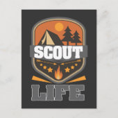 Scout Life Camping Pfadfinderführer Forest Adventu Postkarte (Vorderseite)