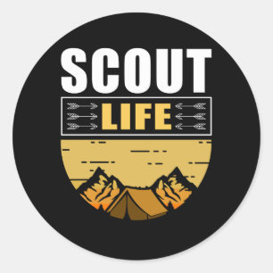 Scout Life  Camping Scouts Spenden Runder Aufkleber
