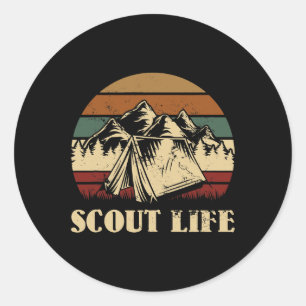 Scout Life Camping Zelt Feuersturm Feuerholz Feuer Runder Aufkleber