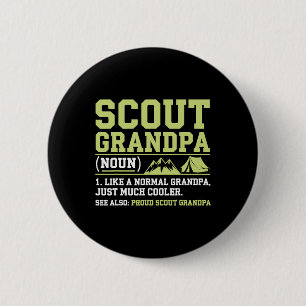 Scout Opa Lustiges Camping Wandern Berg Geschenk  Button